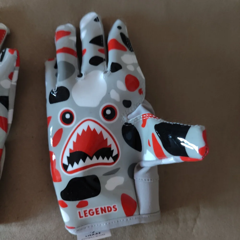 LISAAZ Limited Edition Shark Football Gloves.